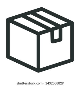 box - minimal line web icon. simple vector illustration. concept for infographic, website or app.