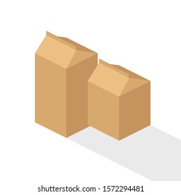 box mockup on white background