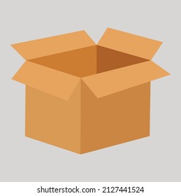 Box mockup package opened vector