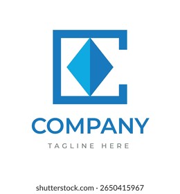 box Modern and minimalist corporate logo with abstract shape. Ideal for professional businesses, startups, technology companies, consulting firms, or brand identity design