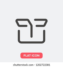 Box modern simple flat vector illustration for web site or mobile app