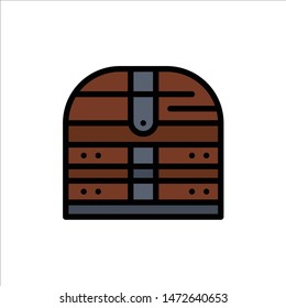 Box, Money, Ireland, Security  Flat Color Icon. Vector icon banner Template