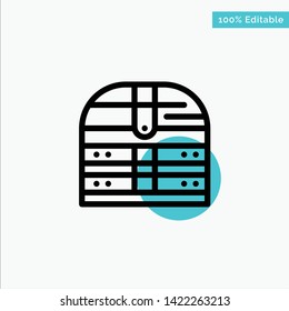 Box, Money, Ireland, Security turquoise highlight circle point Vector icon
