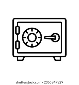 Box money safe icon vector on trendy design