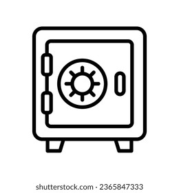 Box money safe icon vector on trendy design