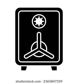 Box money safe icon vector on trendy design