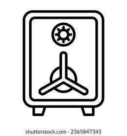 Box money safe icon vector on trendy design