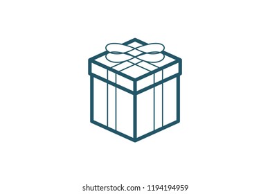 Box Mono line Logo design inspiration Isolated On white Backgrounds