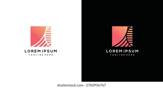 Plantilla de logotipo de diseño de motivo de caja