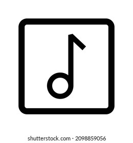 A box of musical note icons. Vectors.