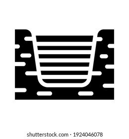 del vector de icono de glifo de servilletas. marca de las servilletas. símbolo de contorno aislado ilustración negra