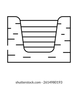 box of napkins line icon vector. box of napkins sign. isolated contour symbol black illustration