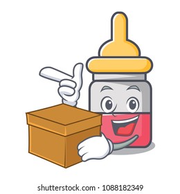 With box nassal drop character cartoon
