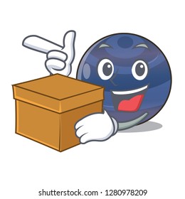 With box neptune planet the isolated with mascot