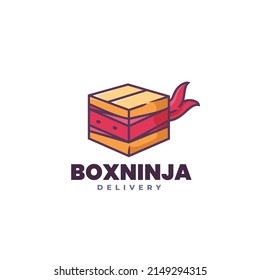Box Ninja Delivery Logo Template