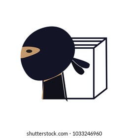 Box Ninja Logo Icon Design