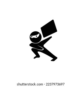 Box ninja logo icon design