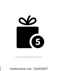 Box with number icon on white background. Vector illustration.