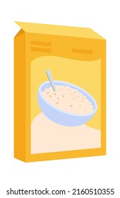 Box of oatmeal. Vector illustration