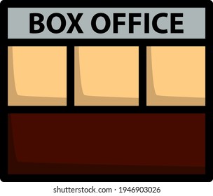 Box Office Icon. Editable Bold Outline With Color Fill Design. Vector Illustration.