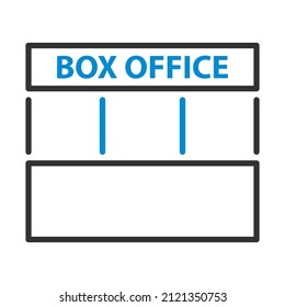 Box Office Icon. Editable Bold Outline With Color Fill Design. Vector Illustration.