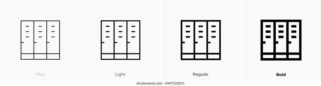 box office icon. Thin, Light Regular And Bold style design isolated on white background