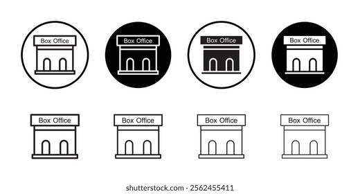 Box office icon Thin line flat illustration