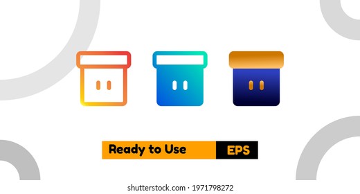 box office icon with three style gradient for poster, social media, and presentation