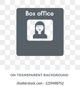box office icon. Trendy flat vector box office icon on transparent background from Cinema collection. 