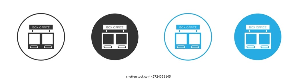 Elemento de design de ícones de bilheteria. ilustração de vetor em fundo branco.