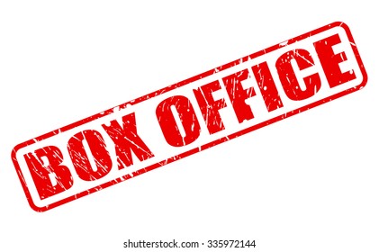 BOX OFFICE red stamp text on white