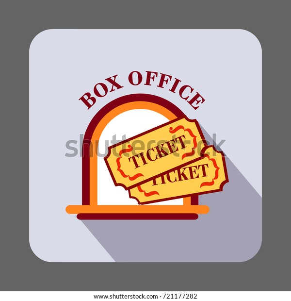 Box office ticket concept background. Cartoon\
illustration of box office ticket vector concept background for web\
design