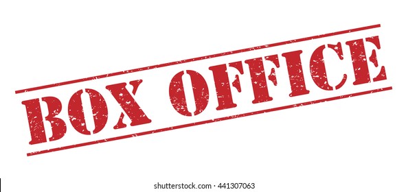 box office vector stamp on white background.