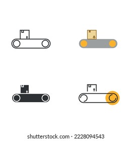 icono de vector de correa transportadora