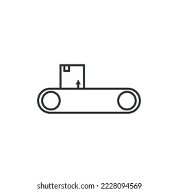 icono de vector de correa transportadora