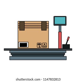 Box on digital balance