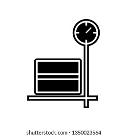 box on storage scale cargo icon. Element of logistics for mobile concept and web apps icon. Glyph, flat icon for website design and development, app development