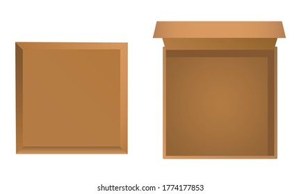 Box on a white background. Icon