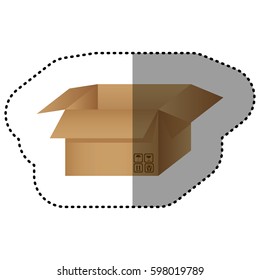 box open with symbols icon, vector illustaction design