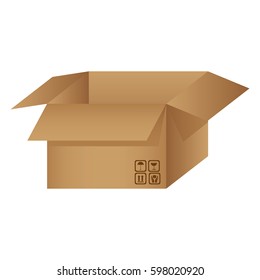 box open with symbols icon, vector illustaction design