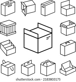 Das Symbol in einer Kollektion mit anderen Elementen wird geöffnet