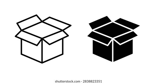 Box opened icon minimal logo pack