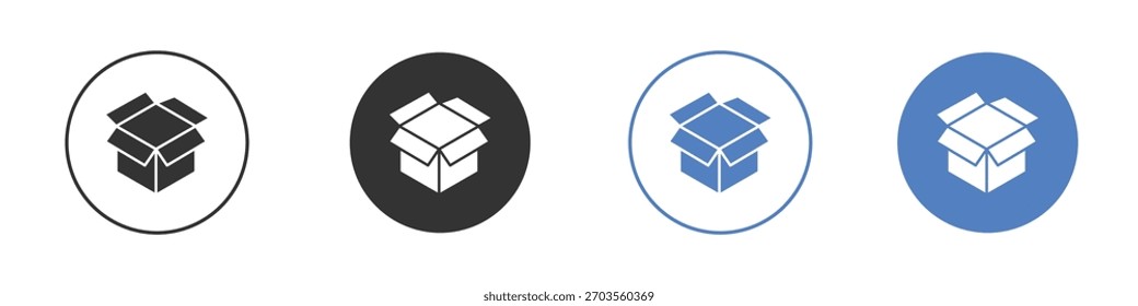 Box opened icon pictogram for your web site design, logo