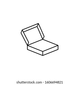 Box opened icon. Simple line, outline vector of packaging icons for ui and ux, website or mobile application