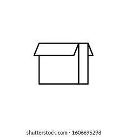 Box opened icon. Simple line, outline vector of packaging icons for ui and ux, website or mobile application