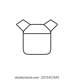 Box opened icon Thin line vector