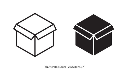 Box opened icon ui vector design..