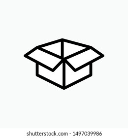 Box Opened Icon - Vector, Sign and Symbol for Design, Presentation, Website or Apps Elements.
