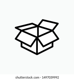 Box Opened Icon - Vector, Sign and Symbol for Design, Presentation, Website or Apps Elements.