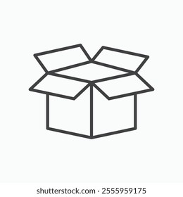 Box opened isolated icon. vector illustration.